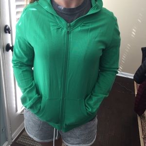 Green Kim Rogers jacket with hood